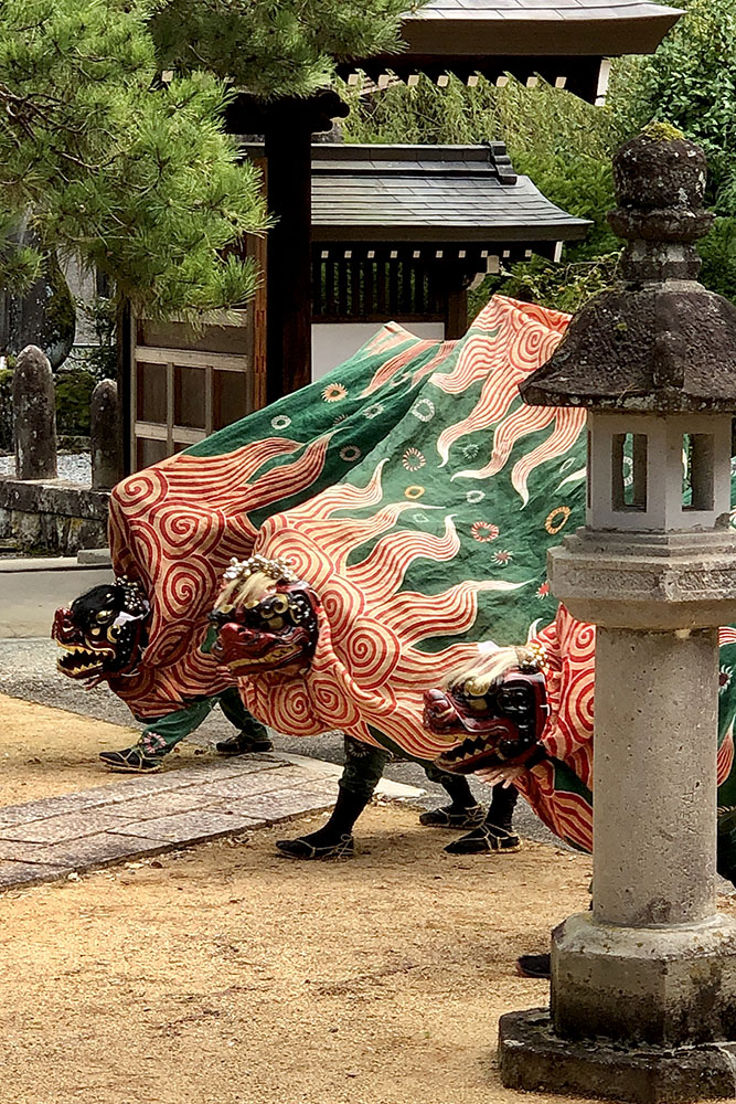 秋祭り、獅子舞。